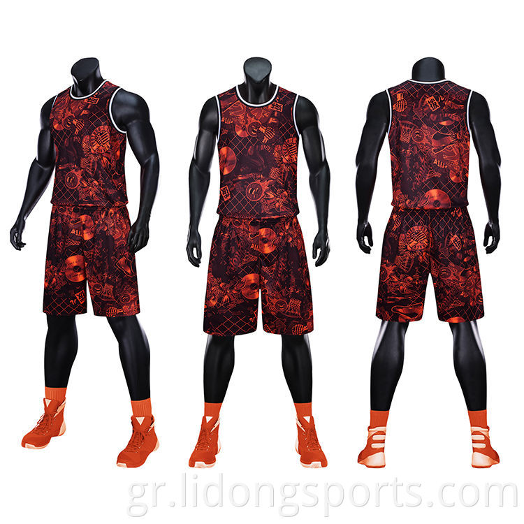 Χονδρική φανέλα ρούχων έθιμο μανίκι στολές μπάσκετ μπάσκετ για ομάδα